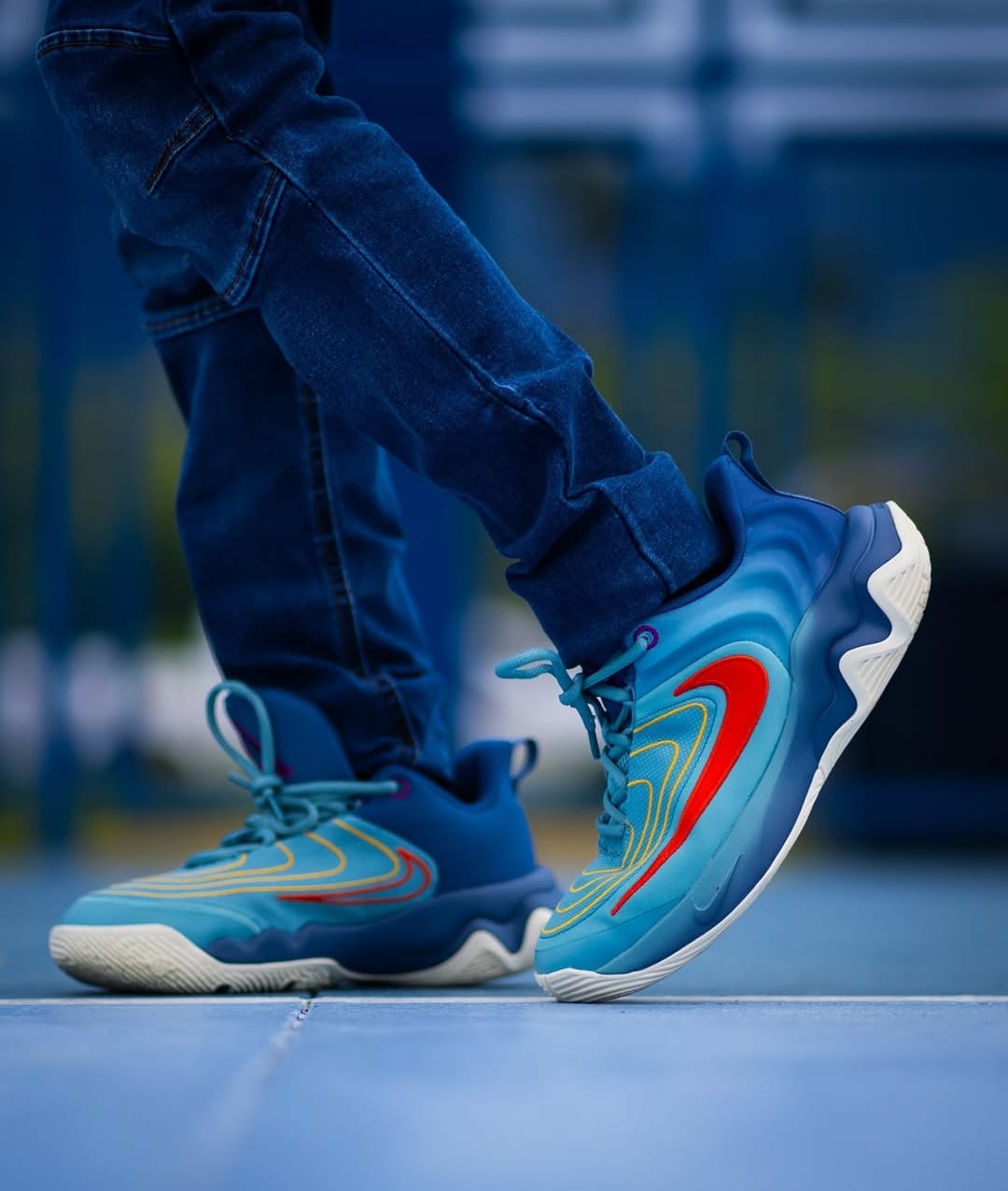 First-Copy Sneakers – Blue & Red | Premium Quality at Low Price | thethings