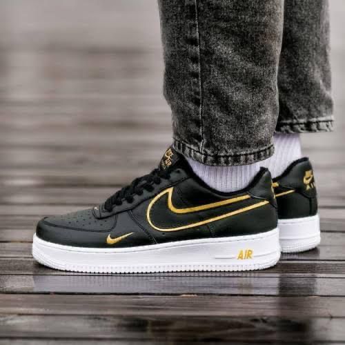 Force 1 Black & Gold Edition – Premium Streetwear Sneakers for Men