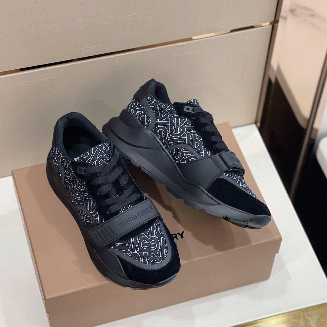 Luxury-Inspired Black Monogram Sneakers – Bold & Stylish | TheThings