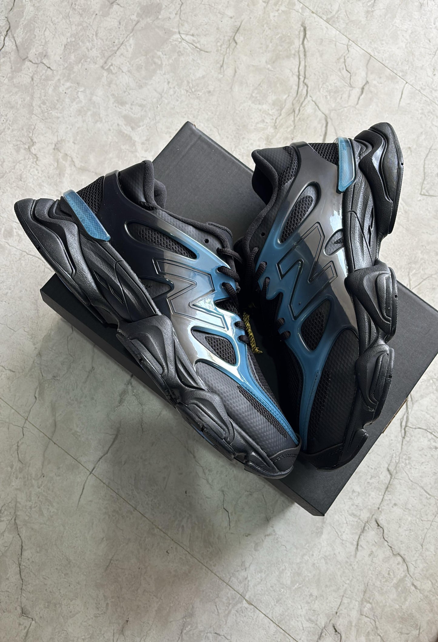New Balance Style Black & Blue Sneakers – First Copy Comfort