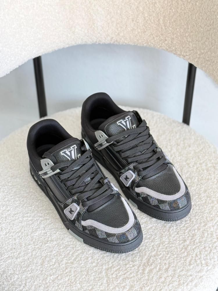 Inspired Black Check Sneakers – Premium First Copy for Men