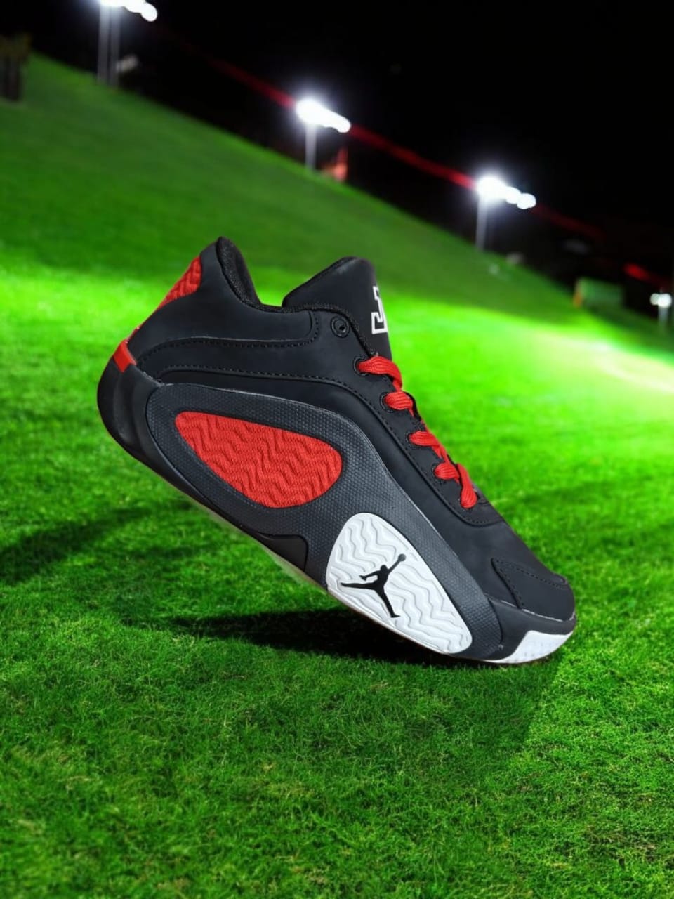 Premium Black & Red Jordan-Inspired Sneakers Stylish Comfort for Everyday Wear