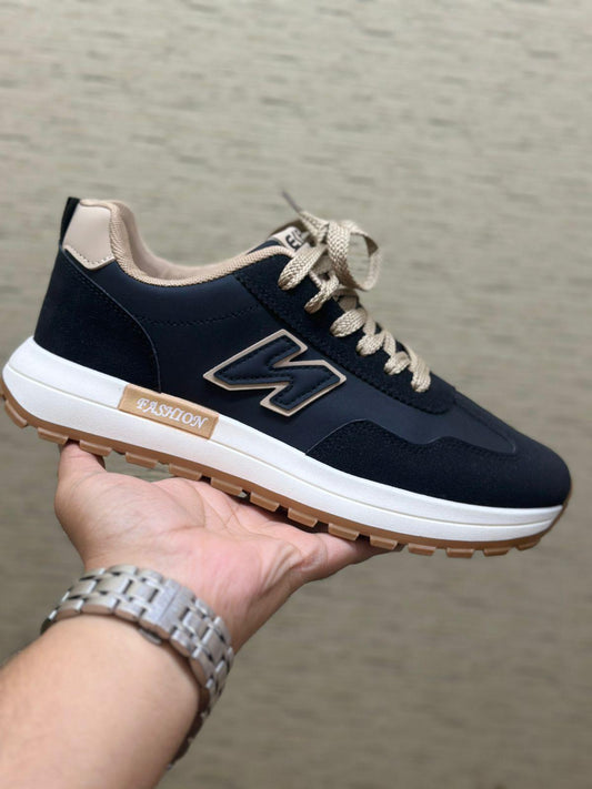Stylish Black & Beige Casual Sneakers for Men – Lightweight & Trendy Everyday Wear Shoes (Copy)